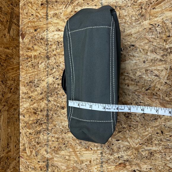 Kenneth Cole Nylon Olive Green Multi-Pocket Double Strap Handbag Purse Tote - Picture 9 of 10